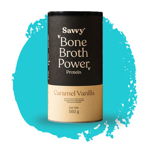 Proteina Bone Broth Power Caramel Vainilla SAVVY x 560 g